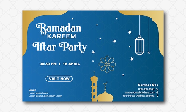 Plantilla de diseño de banner de venta de productos eid mubarak y eid al iftar