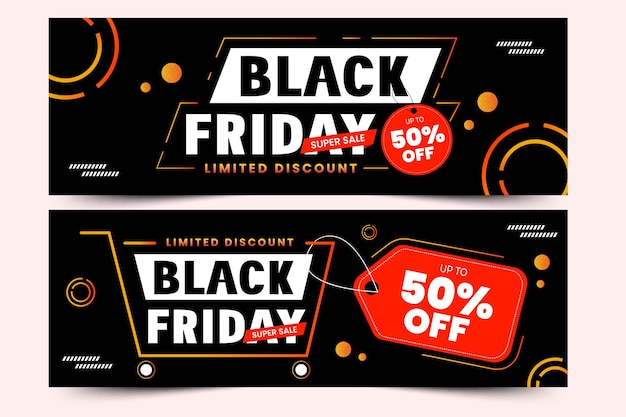 Vector plantilla de diseño de banner de venta de viernes negro