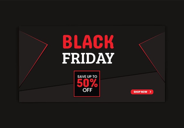 plantilla de diseño de banner de venta del Viernes Negro