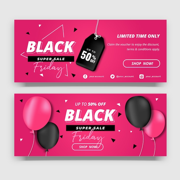 Plantilla de diseño de banner de venta de viernes negro