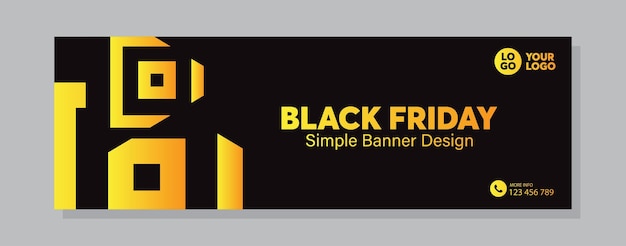 Plantilla de diseño de banner de viernes negro diseño de banner de viernes negro ilustración vectorial