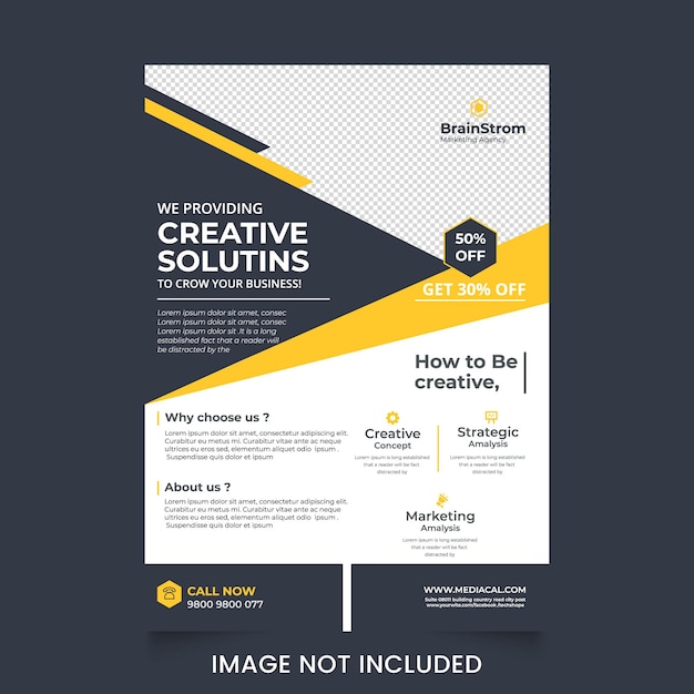Vector plantilla de diseño de banner web a4 de folleto de negocios adecuada para publicaciones en redes sociales de historias de instagram