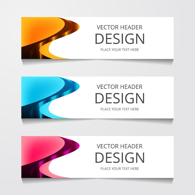 Plantilla de diseño de banner web abstracto vectorial Colección de plantilla de banner web Web geométrica abstracta