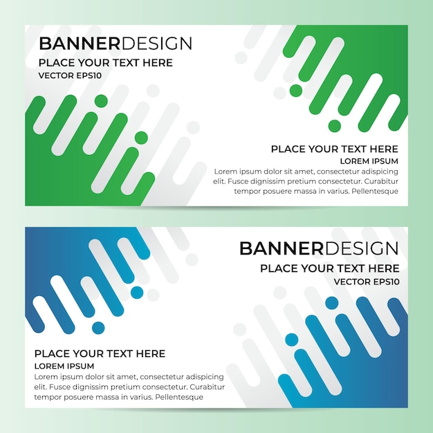 Plantilla de diseño de banner web corporativo con degradado de moda en Vector Eps 10
