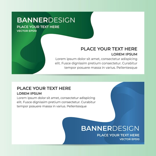 Plantilla de diseño de banner web corporativo con degradado de moda en Vector Eps 10