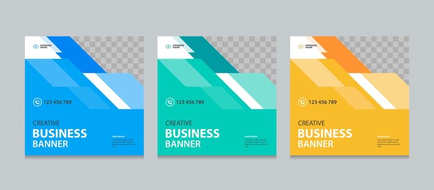plantilla de diseño de banner web cuadrado