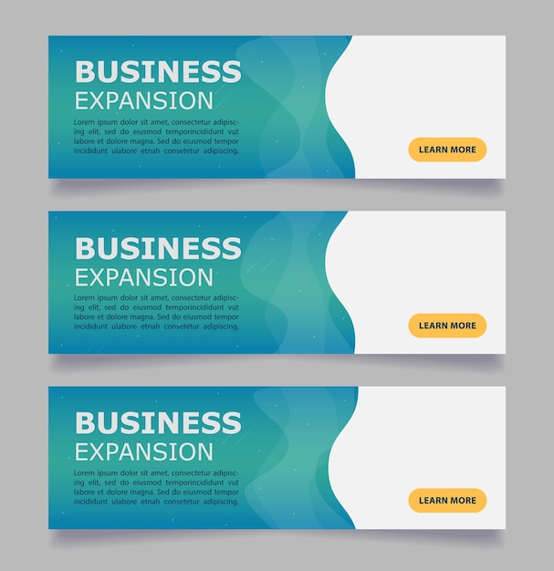 Plantilla de diseño de banner web de expansión del mercado extranjero. Folleto vectorial con espacio de texto. Cartel publicitario con copyspace personalizado. Afiche imprimible para publicidad. Myriad Pro, fuentes Verdana utilizadas