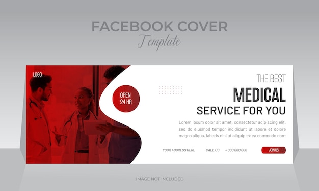 Plantilla de diseño de banner web de redes sociales de promoción de médicos de servicio de atención médica médica