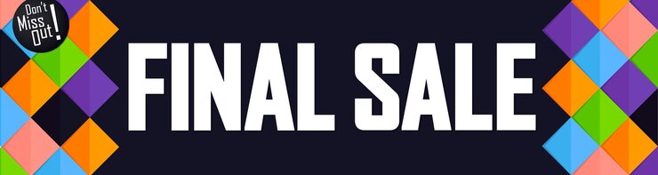 Vector plantilla de diseño de banner web de venta final banner de descuento para ilustración vectorial de tienda o tienda en línea