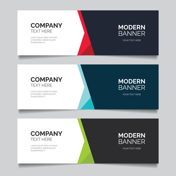 plantilla de diseño de banners comerciales geométricos para la web