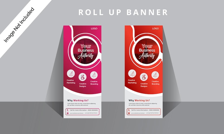 Plantilla de diseño de banners creativos para el marketing en redes sociales