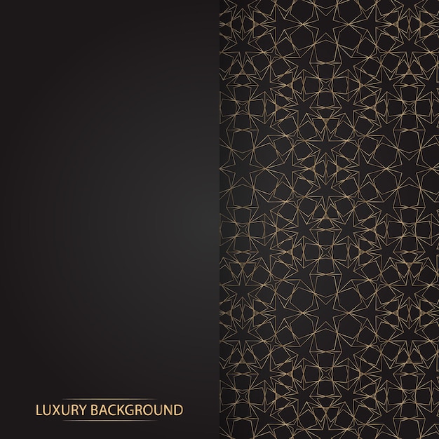 plantilla de diseño de borde dorado sin costuras. Adorno de lujo en estilo oriental. Ilustración floral dorada.