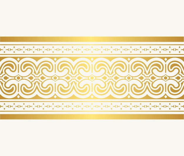 Plantilla de diseño de borde ornamental dorado