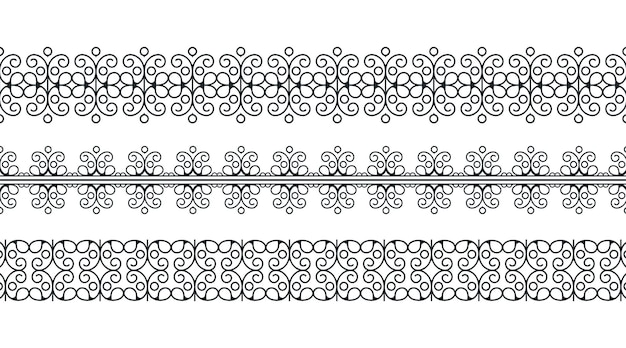 Plantilla de diseño de borde de patrón ornamental