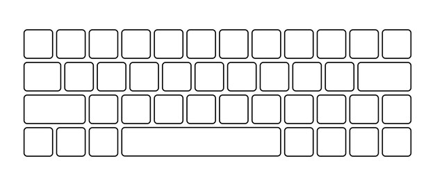 plantilla de diseño de botones de teclado de computadora para uso gráfico teclado moderno de computadora ilustración vectorial