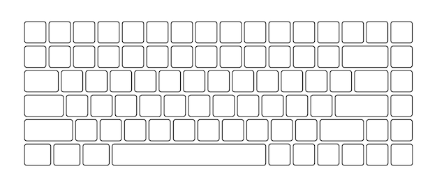 plantilla de diseño de botones de teclado de computadora para uso gráfico teclado moderno de computadora ilustración vectorial