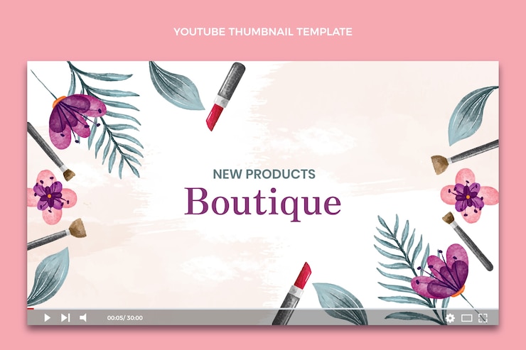 Vector plantilla de diseño de boutique de acuarela