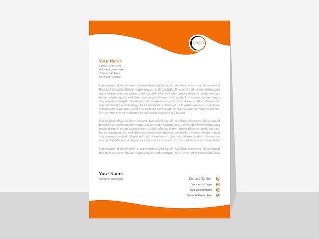 plantilla de diseño de cabecera de letra atractiva y simple