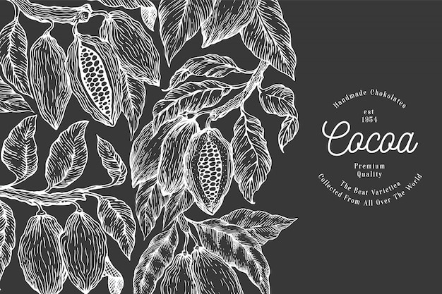 Plantilla de diseño de cacao.