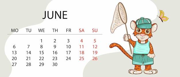 plantilla de diseño de calendario para 2022, el año del tigre según el calendario  chino o oriental, con una ilustración del tigre. tabla horizontal con  calendario para 2022. vector 3598272 Vector en Vecteezy