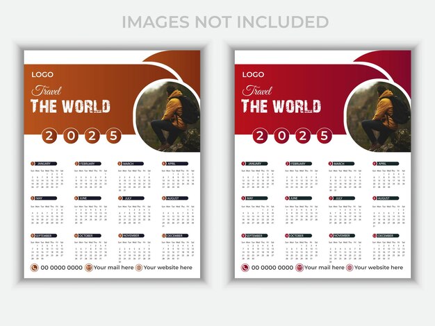 plantilla de diseño de calendario de pared Vector de una sola página para su oficina y empresa