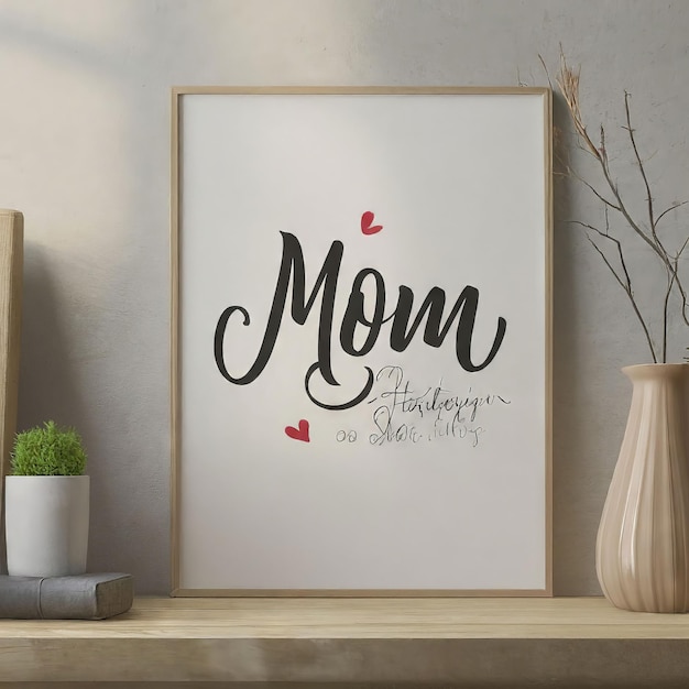 plantilla de diseño de caligrafía para el día de las madres con elementos florales diseño de calligrafía de día de la madre t