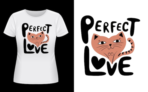 plantilla de diseño de camiseta de amor perfecta para el día de San Valentín