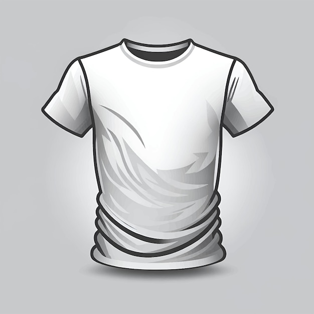 Plantilla de diseño de camiseta blanca en blanco Plantilla realista vectorial en blanco para moda masculina o femenina