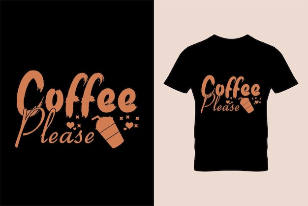 Plantilla de diseño de camiseta de café tipografía Taza de café diseño de caligrafía cafetería logo vector