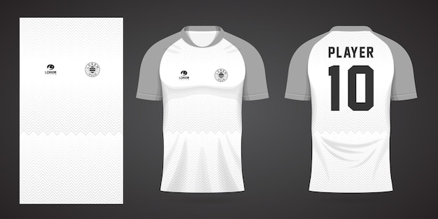 Vector plantilla de diseño de camiseta de camiseta deportiva blanca