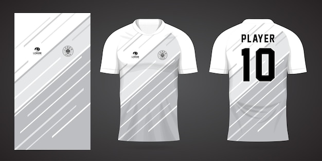 Plantilla de diseño de camiseta de camiseta deportiva blanca