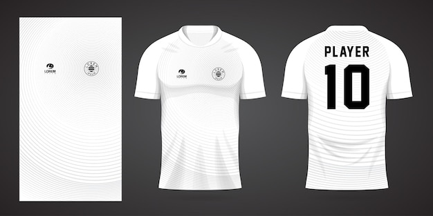 Plantilla de diseño de camiseta de camiseta deportiva blanca