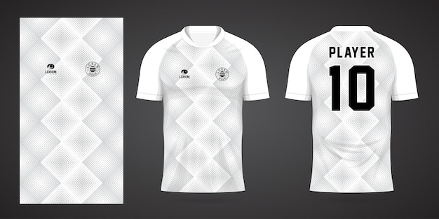 Vector plantilla de diseño de camiseta de camiseta deportiva blanca