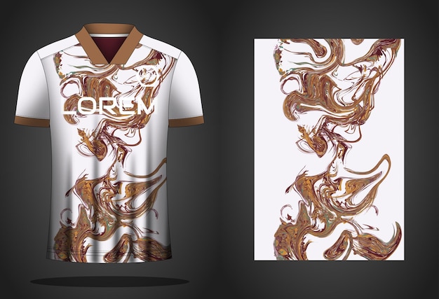Plantilla de diseño de camiseta de camiseta deportiva de fútbol 01