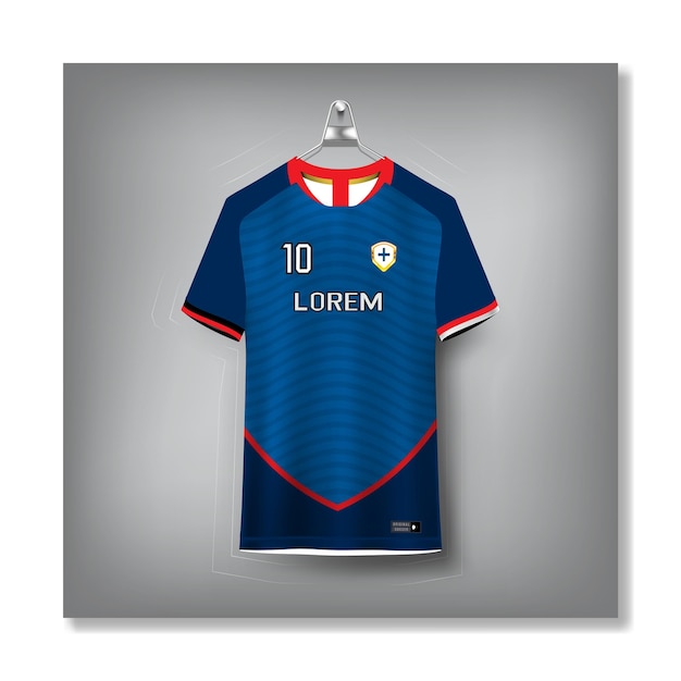 Plantilla de diseño de camiseta de camiseta deportiva de fútbol