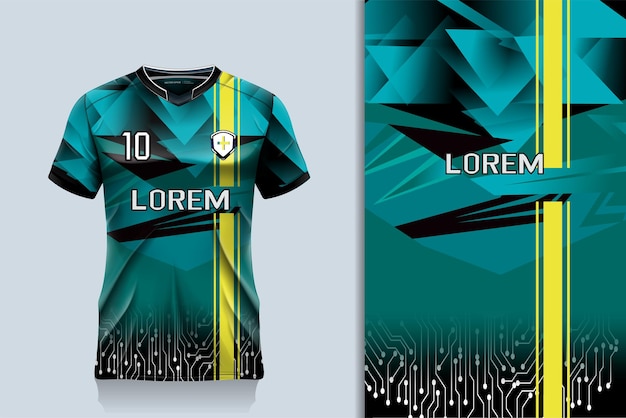 Plantilla de diseño de camiseta de camiseta deportiva de fútbol