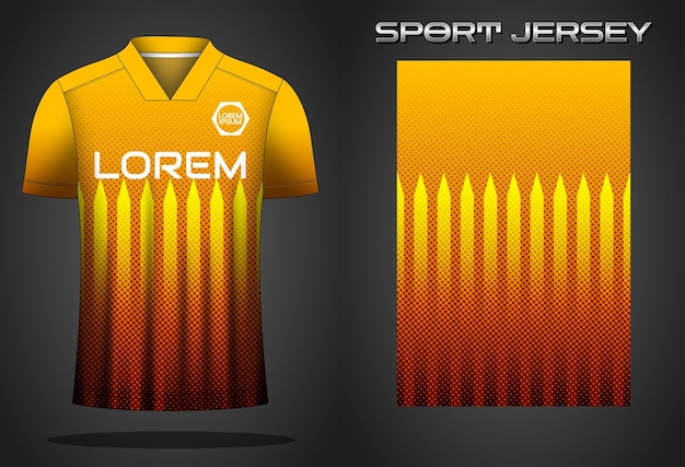 Plantilla de diseño de camiseta de camiseta deportiva de fútbol