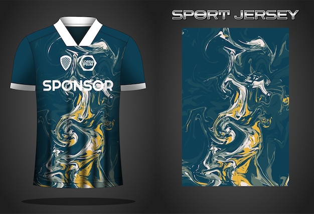 Plantilla de diseño de camiseta de camiseta deportiva de fútbol