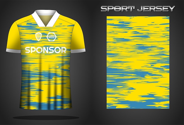 Plantilla de diseño de camiseta de camiseta deportiva de fútbol