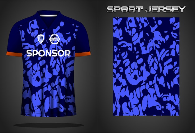 Plantilla de diseño de camiseta de camiseta deportiva de fútbol