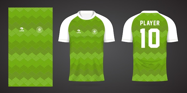 Plantilla de diseño de camiseta de camiseta deportiva verde