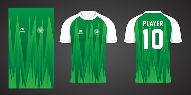 Plantilla de diseño de camiseta de camiseta deportiva verde