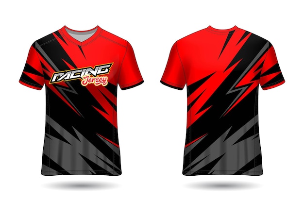 Plantilla de diseño de camiseta de carreras deportivas para uniformes de equipo