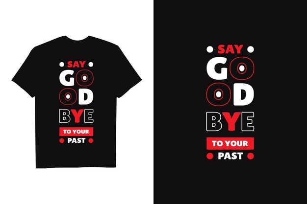 Plantilla de diseño de camiseta de citas motivacionales modernas
