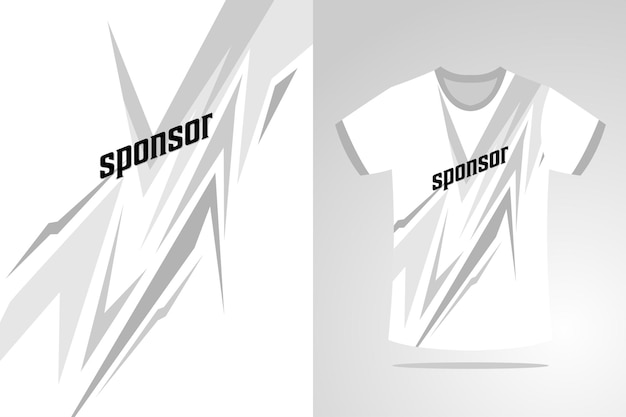 plantilla de diseño de camiseta deportiva blanca Vector EPS 10