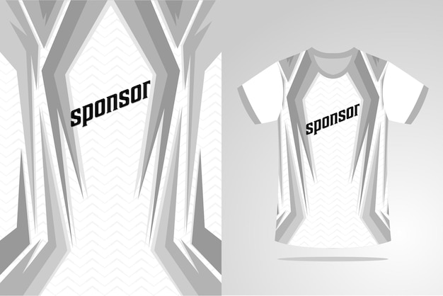 plantilla de diseño de camiseta deportiva blanca Vector EPS 10