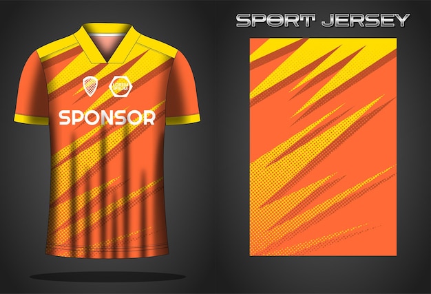 Plantilla de diseño de camiseta deportiva de camiseta de fútbol