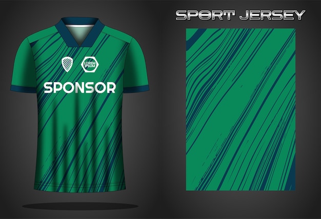 Plantilla de diseño de camiseta deportiva de camiseta de fútbol