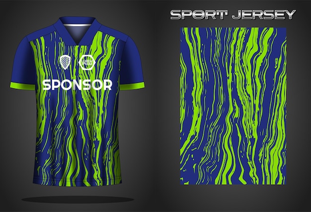 Plantilla de diseño de camiseta deportiva de camiseta de fútbol