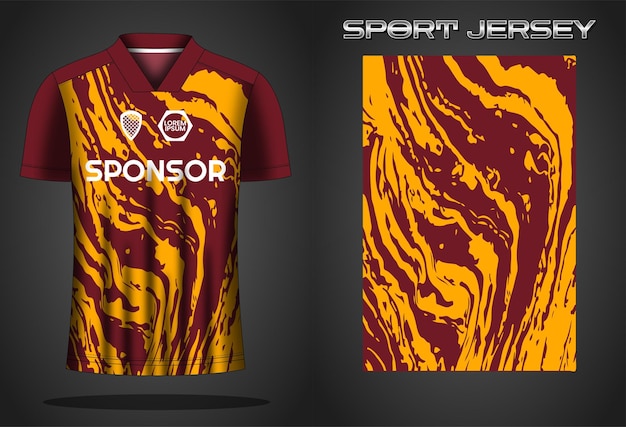 Plantilla de diseño de camiseta deportiva de camiseta de fútbol